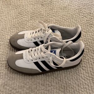 Adidas White, Gray, and Black Sneakers - 6.5